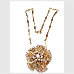 FREE with a $30 purchase Statement Necklace Vintage Brooch Upcycled